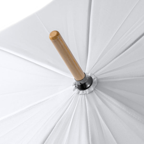 Umbrelă RPET cu bambus ATM VARME – Alb [01] – fotografie 4