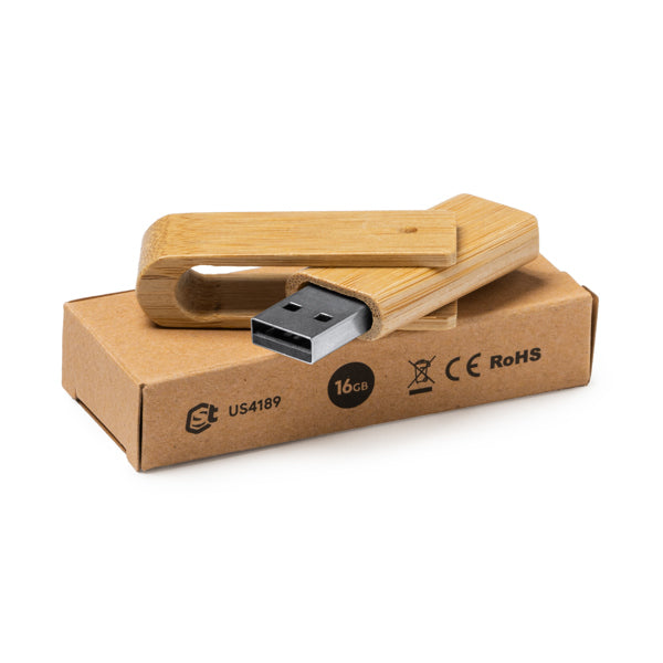 Memorie USB din bambus ATM PERCY – Bambus [999] – fotografie 4