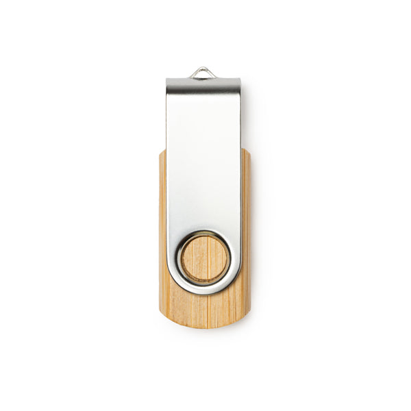 Memorie USB din bambus cu clemă ATM ULDON – Bambus [999] – fotografie 1