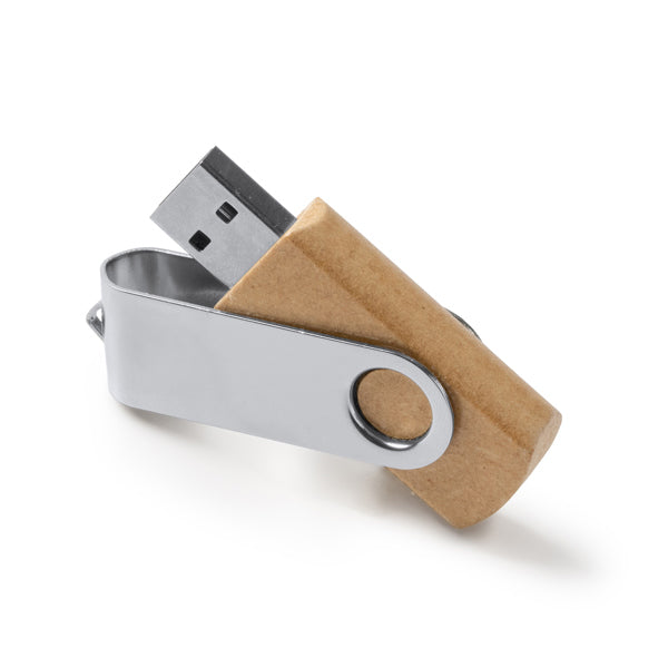 Memorie USB din carton reciclat ATM VIBO – Natural [29] – fotografie 2