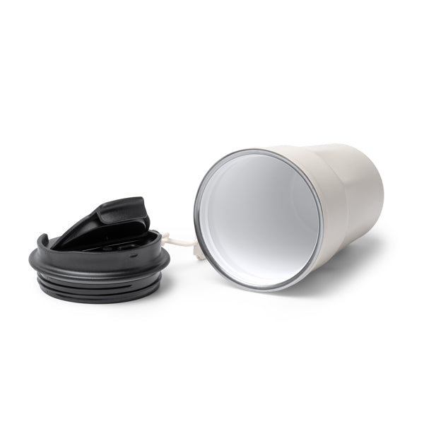 Pahar termic din inox cu strat ceramic ATM KEURY – Alb Vintage [132] – fotografie 3