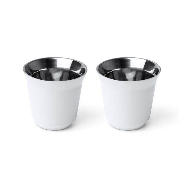 Set două cești din inox reciclat ATM BOLUTO – Alb [01] – fotografie 2