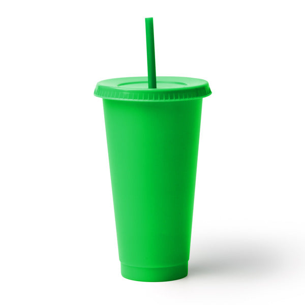 Pahar din PP reciclat cu capac și pai ATM BAKY – Verde Lime [226] – fotografie 8