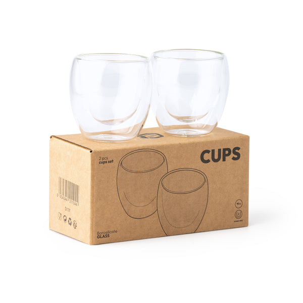 Set două pahare din sticlă ATM CAPSUL – Transparent [00] – fotografie 3