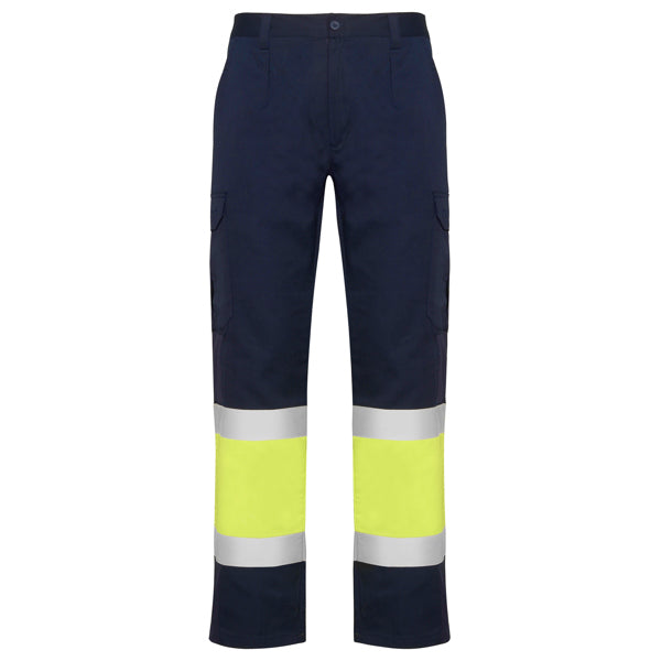 Pantaloni de înaltă vizibilitate ATM NAOS – Albastru marin/galben fluor [55221]