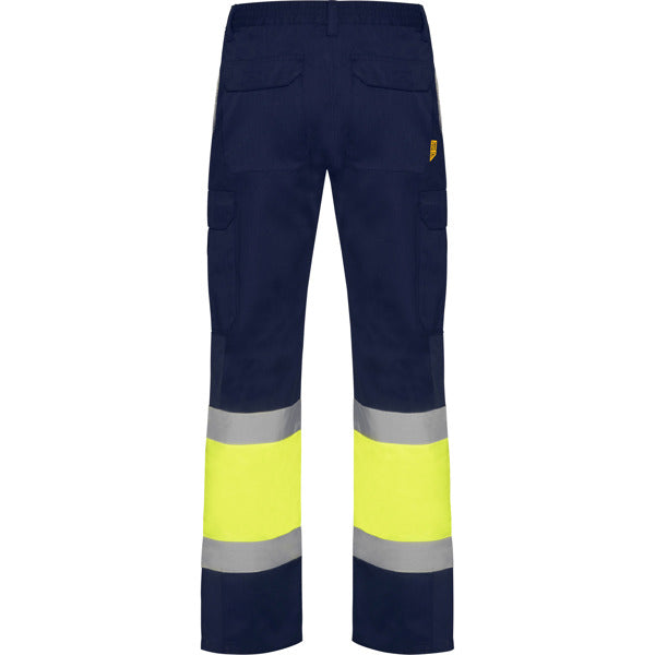 Pantaloni de înaltă vizibilitate ATM NAOS – Albastru marin/galben fluor [55221]