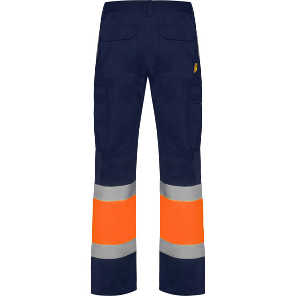 Pantaloni de înaltă vizibilitate ATM NAOS – Bleumarin/portocaliu fluor [55223]