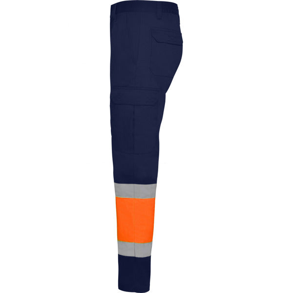 Pantaloni de înaltă vizibilitate ATM NAOS – Bleumarin/portocaliu fluor [55223]