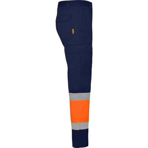 Pantaloni de înaltă vizibilitate ATM NAOS – Bleumarin/portocaliu fluor [55223]