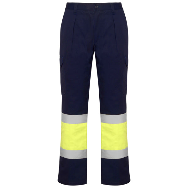 Pantaloni de înaltă vizibilitate ATM SOAN – Albastru marin/galben fluor [55221]