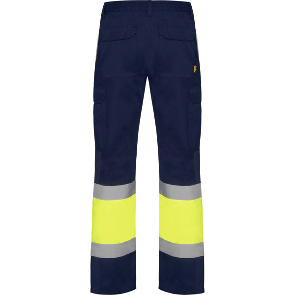 Pantaloni de înaltă vizibilitate ATM SOAN – Albastru marin/galben fluor [55221]