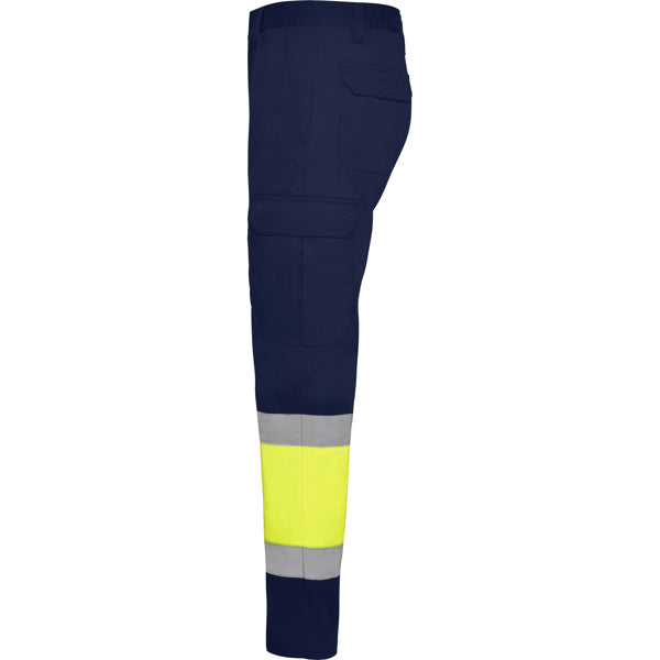 Pantaloni de înaltă vizibilitate ATM SOAN – Albastru marin/galben fluor [55221]