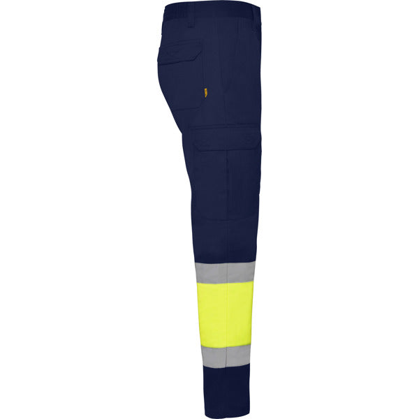 Pantaloni de înaltă vizibilitate ATM SOAN – Albastru marin/galben fluor [55221]