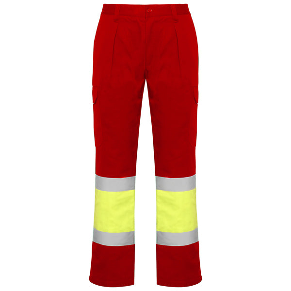 Pantaloni de înaltă vizibilitate ATM SOAN – Rojo laboral/amarillo flúor [601221]