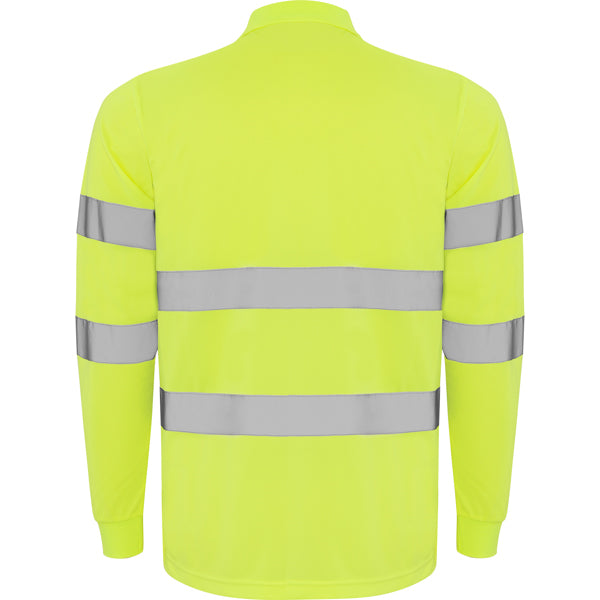 Tricou polo de înaltă vizibilitate ATM POLARIS L/S – Galben fluor [221]