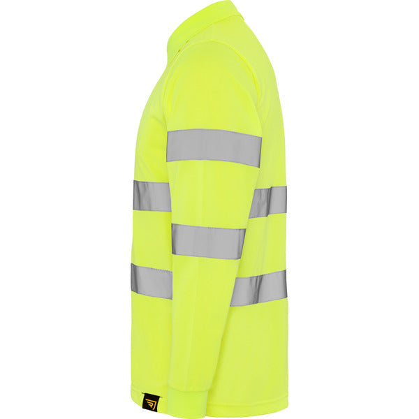 Tricou polo de înaltă vizibilitate ATM POLARIS L/S – Galben fluor [221]