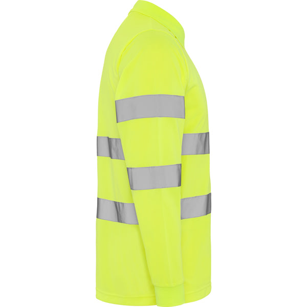 Tricou polo de înaltă vizibilitate ATM POLARIS L/S – Galben fluor [221]