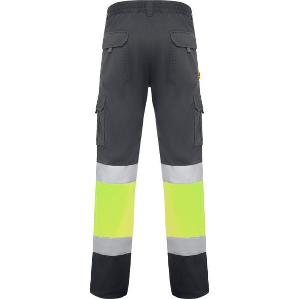 Pantaloni de înaltă vizibilitate ATM DAILY STRETCH HV – Plumb/galben fluor [23221]