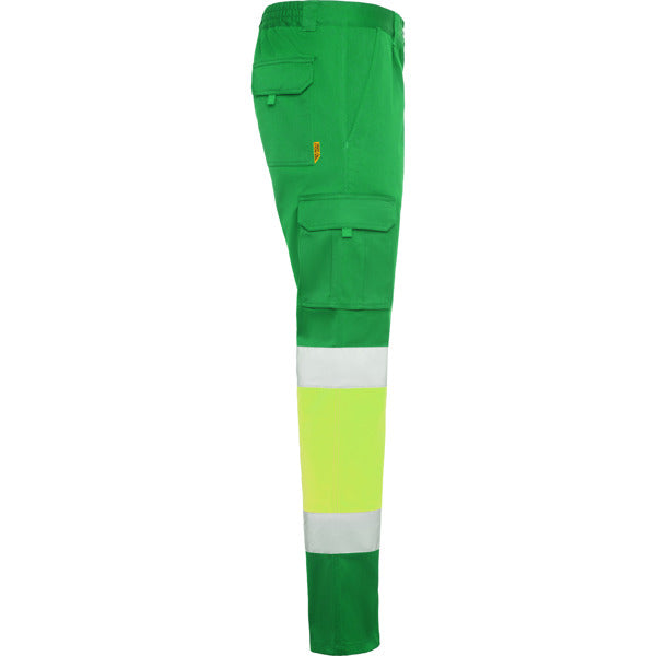 Pantaloni de înaltă vizibilitate ATM DAILY STRETCH HV – Verde grădină/galben fluor [52221]