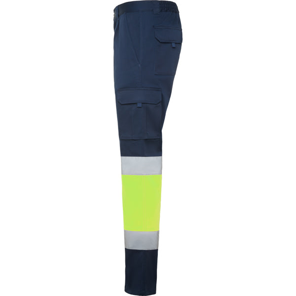 Pantaloni de înaltă vizibilitate ATM DAILY STRETCH HV – Albastru marin/galben fluor [55221]