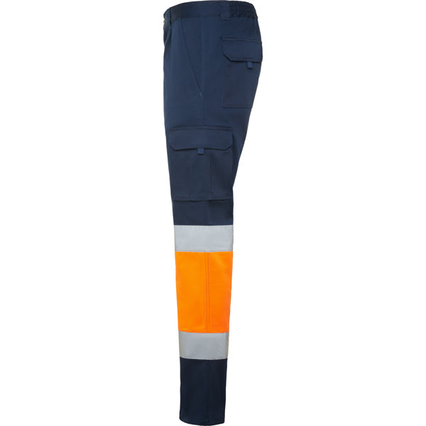 Pantaloni de înaltă vizibilitate ATM DAILY STRETCH HV – Bleumarin/portocaliu fluor [55223]