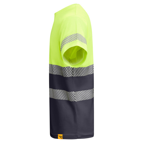 Tricou de înaltă vizibilitate ATM TAURI – Plumb/galben fluor [23221]