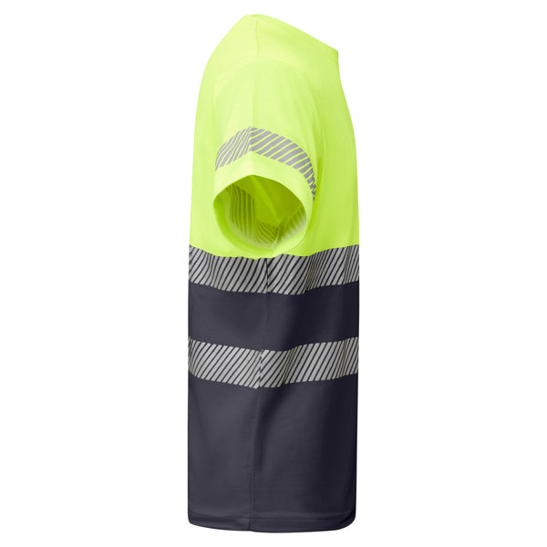 Tricou de înaltă vizibilitate ATM TAURI – Plumb/galben fluor [23221]