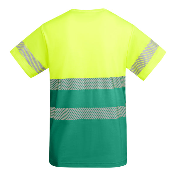 Tricou de înaltă vizibilitate ATM TAURI – Verde grădină/galben fluor [52221]