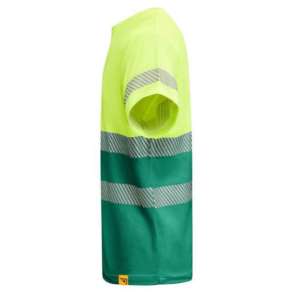 Tricou de înaltă vizibilitate ATM TAURI – Verde grădină/galben fluor [52221]