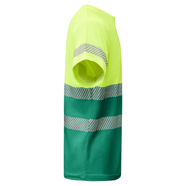 Tricou de înaltă vizibilitate ATM TAURI – Verde grădină/galben fluor [52221]