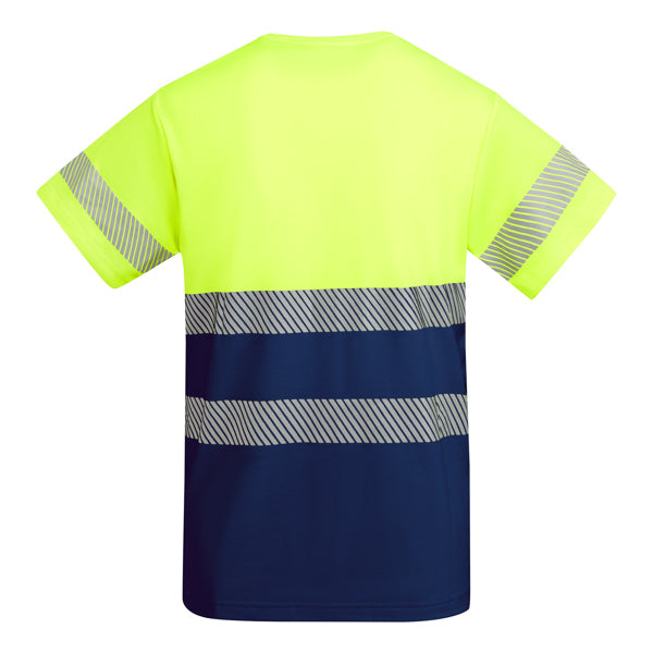 Tricou de înaltă vizibilitate ATM TAURI – Albastru marin/galben fluor [55221]
