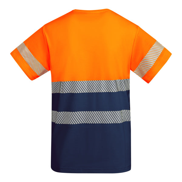 Tricou de înaltă vizibilitate ATM TAURI – Bleumarin/portocaliu fluor [55223]