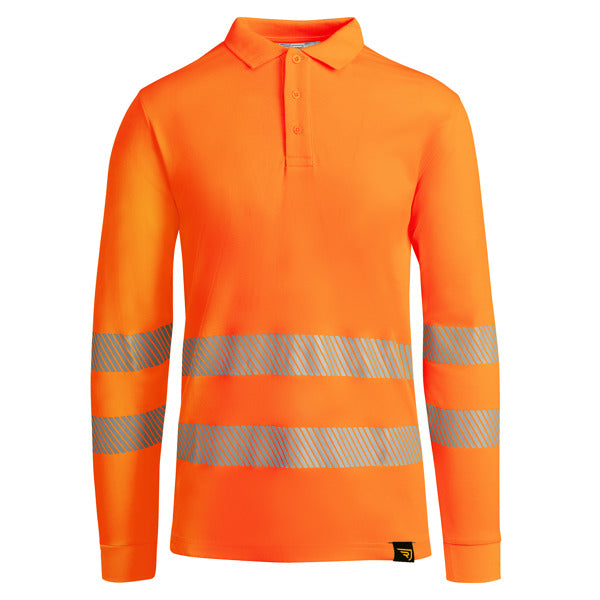 Tricou polo de înaltă vizibilitate ATM ATRIO LS – Portocaliu fluor [223]