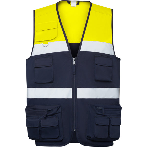 Vestă de înaltă vizibilitate ATM BETA – Albastru marin/galben fluor [55221]