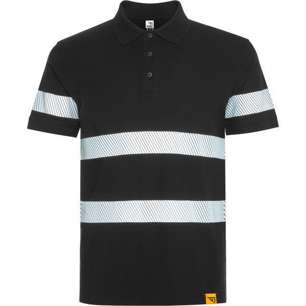 Tricou polo de înaltă vizibilitate ATM FORAN – Negru [02]