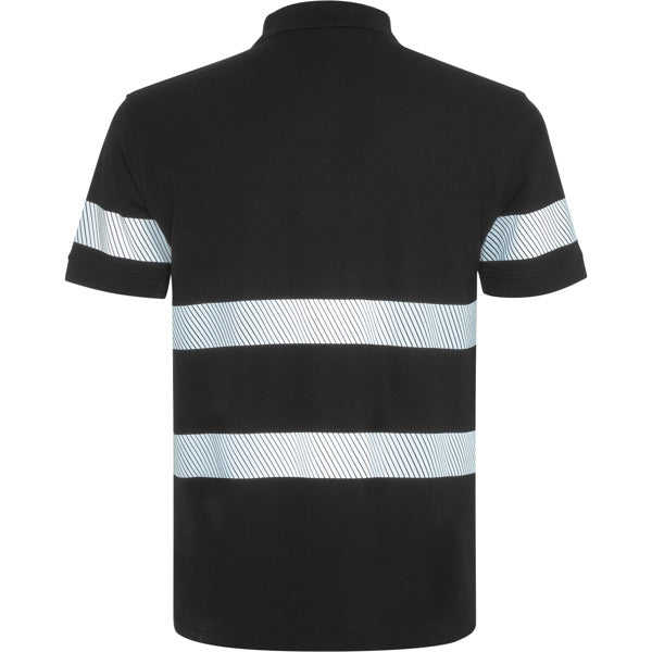 Tricou polo de înaltă vizibilitate ATM FORAN – Negru [02]