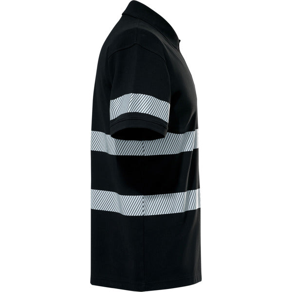 Tricou polo de înaltă vizibilitate ATM FORAN – Negru [02]