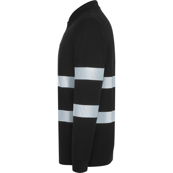 Tricou polo de înaltă vizibilitate ATM FORAN L/S – Negru [02]