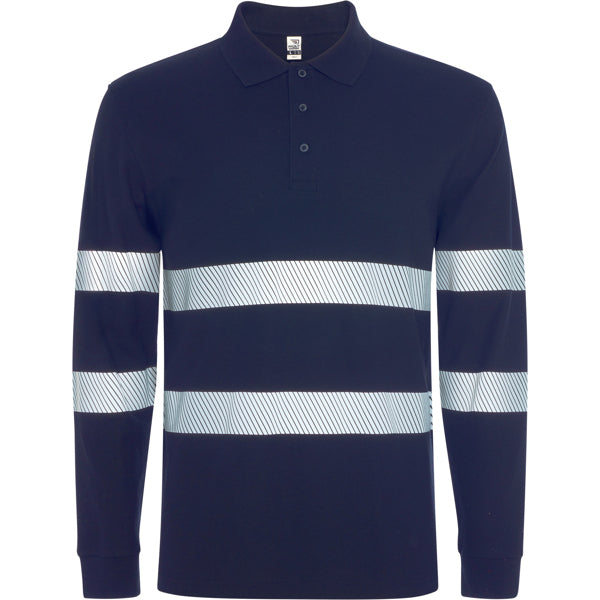 Tricou polo de înaltă vizibilitate ATM FORAN L/S – Bleumarin [55]