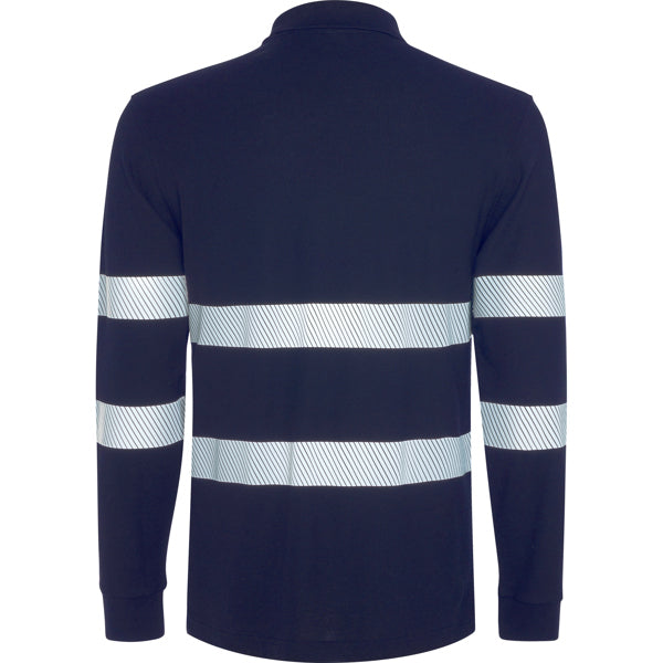Tricou polo de înaltă vizibilitate ATM FORAN L/S – Bleumarin [55]