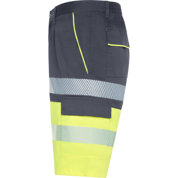 Pantaloni scurți de înaltă vizibilitate ATM LADA – Plumb/galben fluor [23221]
