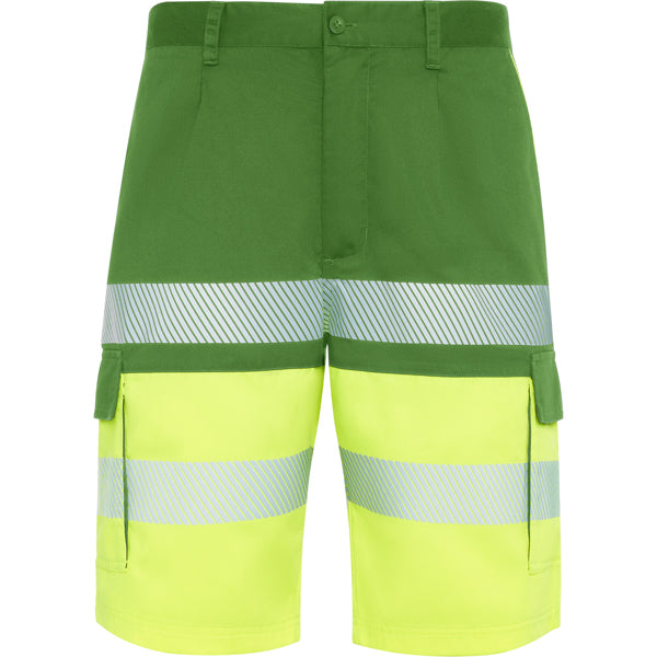 Pantaloni scurți de înaltă vizibilitate ATM LADA – Verde grădină/galben fluor [52221]