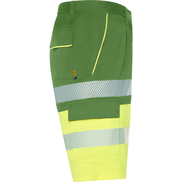 Pantaloni scurți de înaltă vizibilitate ATM LADA – Verde grădină/galben fluor [52221]