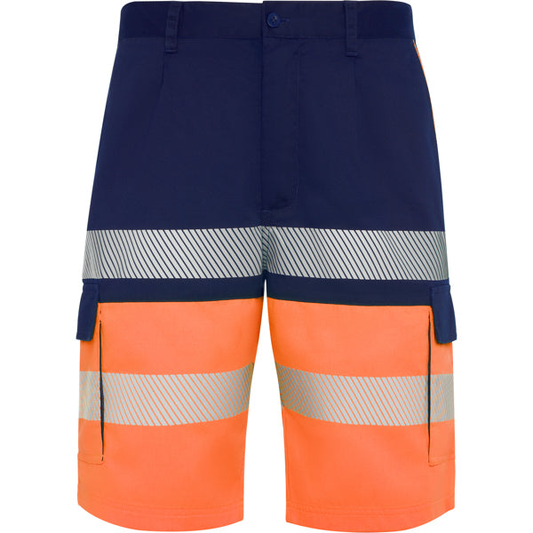 Pantaloni scurți de înaltă vizibilitate ATM LADA – Bleumarin/portocaliu fluor [55223]