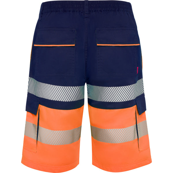 Pantaloni scurți de înaltă vizibilitate ATM LADA – Bleumarin/portocaliu fluor [55223]