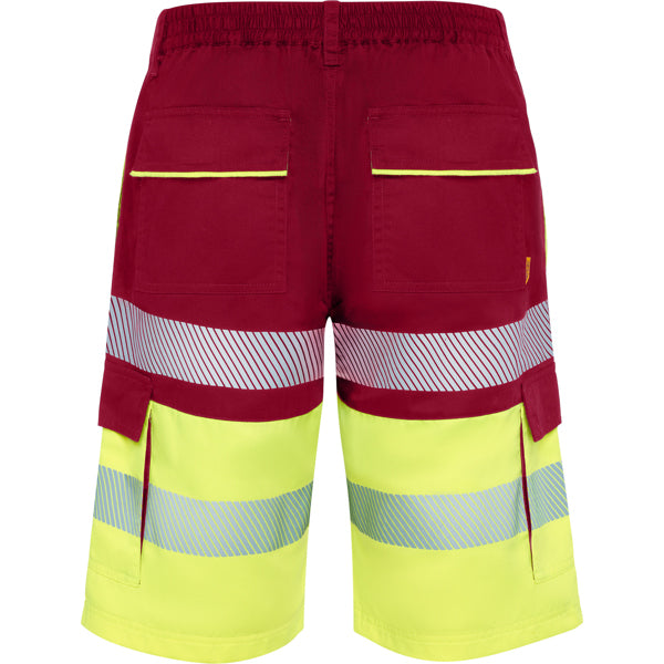 Pantaloni scurți de înaltă vizibilitate ATM LADA – Rojo laboral/amarillo flúor [601221]