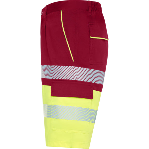 Pantaloni scurți de înaltă vizibilitate ATM LADA – Rojo laboral/amarillo flúor [601221]